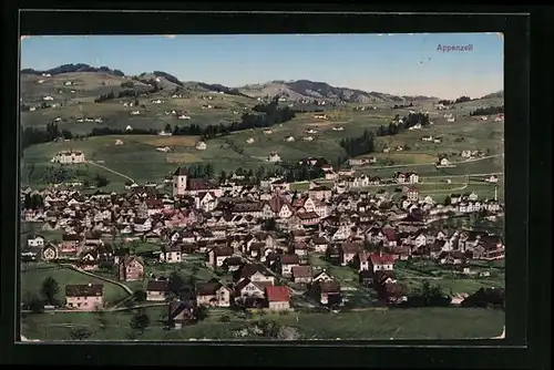 AK Appenzell, Panoramablick aus der Vogelschau