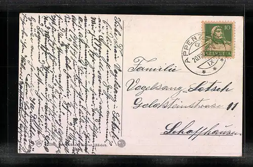 AK Appenzell, Panoramablick aus der Vogelschau