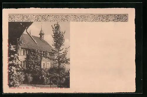 AK Stein a. Rh. Kloster, Abtswohnung vom Hof aus gesehen