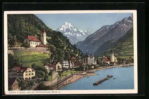 AK Flüelen, Gesamtansicht mit Bristenstock