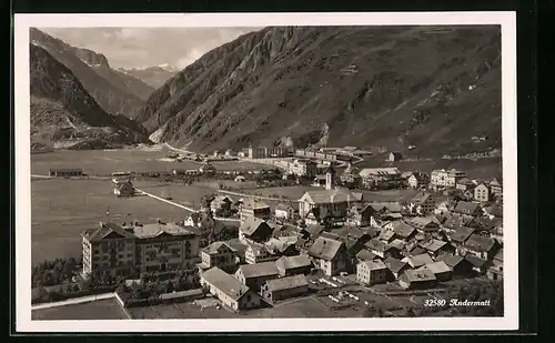 AK Andermatt, Totale aus der Vogelschau