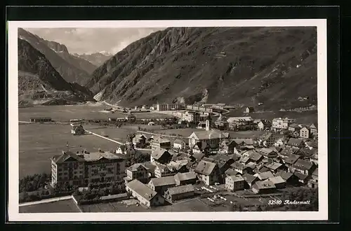 AK Andermatt, Ortspartie im Gebirge
