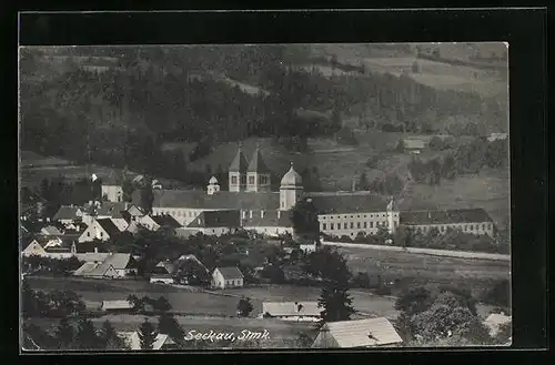 AK Seckau, Panorama mit Kloster