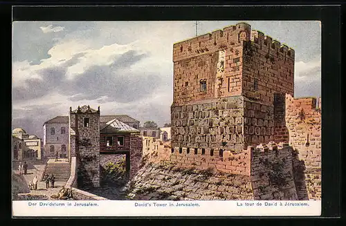 Künstler-AK Jerusalem, Der Davidsturm