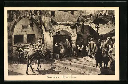 AK Jerusalem, Une rue, Strassenpartie