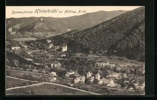 AK Hinterbrühl bei Mödling, Totale vom Berg aus gesehen