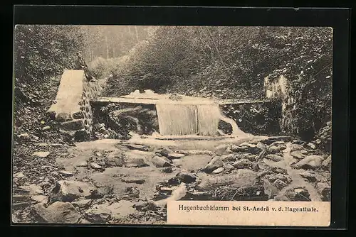 AK St.-Andrä v. d. Hagenthale, Partie am Hagenbachklamm