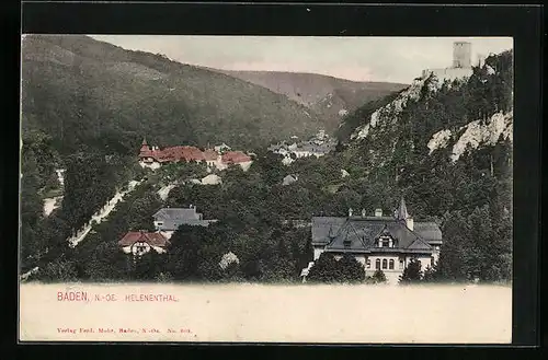 AK Baden, Blick in das Helenental