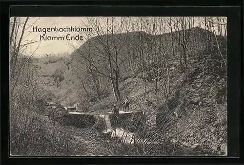 AK St. Andrä, Hagenbachklamm, am Klamm-Ende