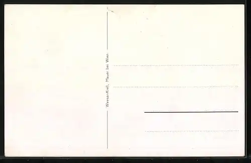 Künstler-AK Klosterneuburg bei Wien, Chorherrenstift von Westen gesehen