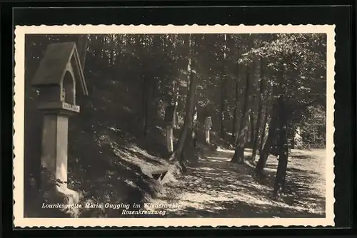 AK Maria-Gugging, Lourdes-Grotte - Partie am Rosenkreuzweg