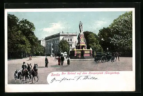 AK Berlin, Roland auf dem Kemperplatz im Tiergarten