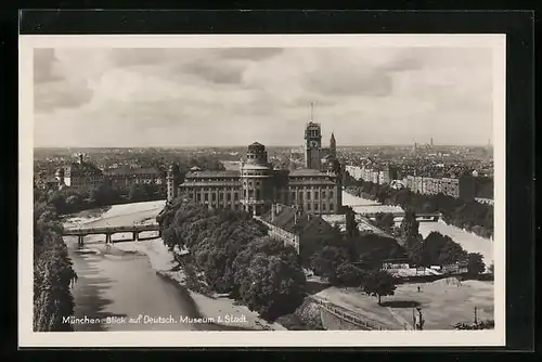AK München, Isar am Deutschen Museum