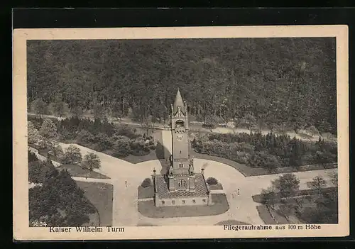 AK Berlin-Grunewald, Kaiser Wilhelm-Turm, Fliegeraufnahme