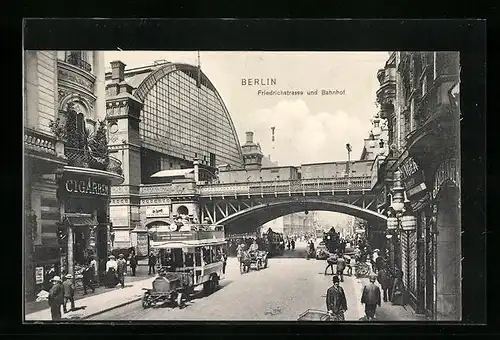 AK Berlin, Partie an der Friedrichstrasse