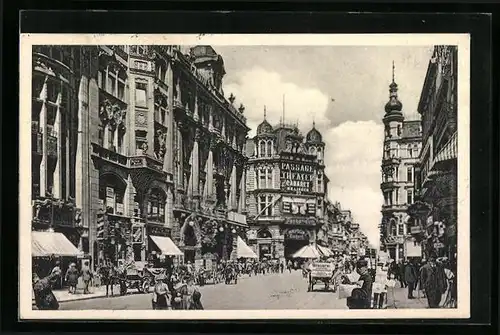 AK Berlin, Blick in die Friedrichstrasse mit dem Theater Panopticum