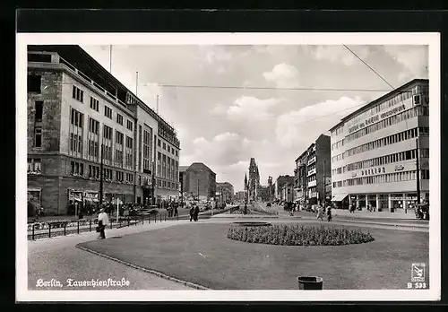 AK Berlin, Blick in die Tauentzienstrasse mit Rondell