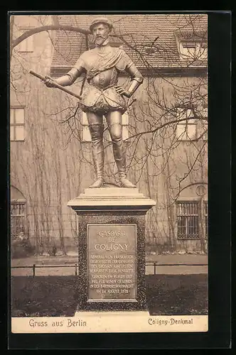 AK Berlin, Coligny-Denkmal am Schlossplatz