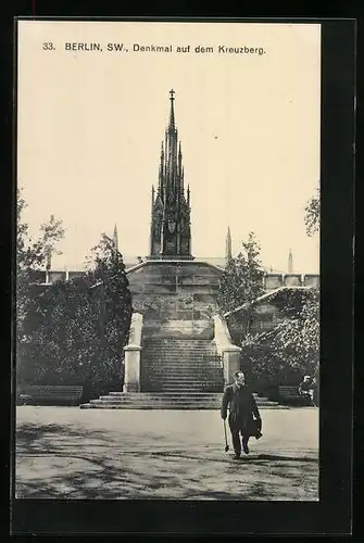 AK Berlin, Denkmal auf dem Kreuzberg