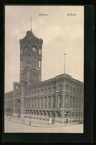 AK Berlin, Rathaus, Eingangsfront Königstrasse