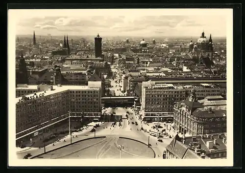 AK Berlin, Alexanderplatz mit Blick über den Ort