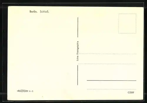 AK Berlin, Blick zum Schloss