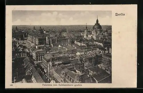 AK Berlin, Panorama vom Rathausturm gesehen