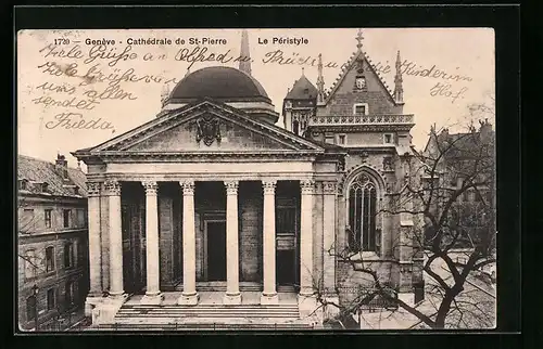 AK Genève, Cathédrale de St-Pierre, le Péristyle