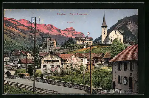 AK Bürglen, Teilansicht mit Kirche
