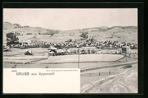 AK Appenzell, Totale im Winterglanz