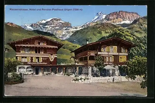 AK Unterschächen, Hotel-Pension Posthaus Urigen