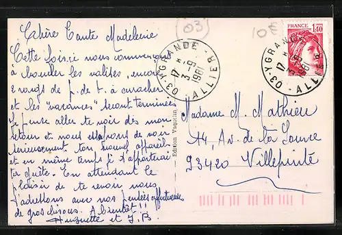 AK Ygrande, Place du Marché