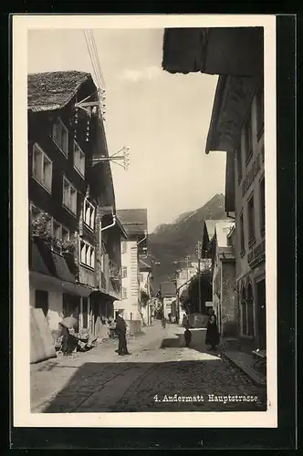 AK Andermatt, Blick in die Hauptstrasse