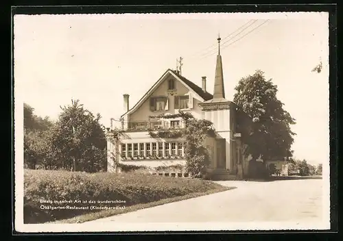 AK Rümikon a. Rhein, Restaurant Bahnhof von Jules Jaeger-Bühlmann