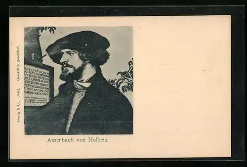 Künstler-AK Portrait des Malers Amerbach von Holbein