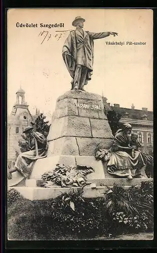 AK Szeged, Vásárhelyi Pál-szobor