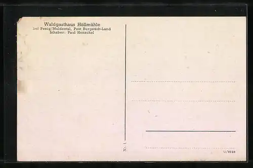 AK Penig i. Sa., Waldgasthaus Höllmühle