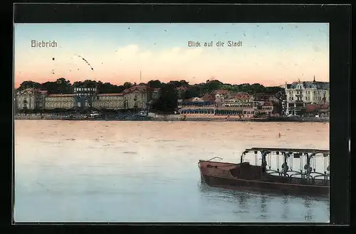 AK Biebrich, Blick auf die Stadt