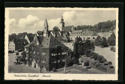 AK Hohenstein-Ernstthal, Altmarkt mit Kirche