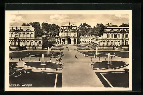 AK Dresden, Zwinger, Gesamtansicht