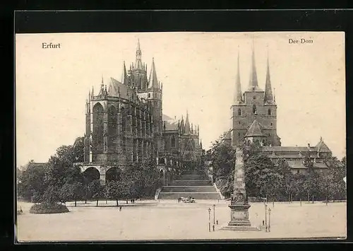 AK Erfurt, Gesamtansicht vom Dom