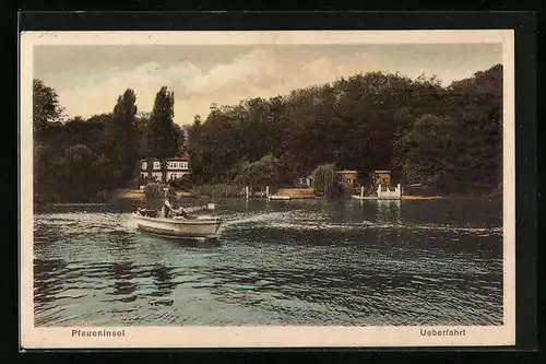 AK Berlin-Wannsee, Überfahrt zur Pfaueninsel