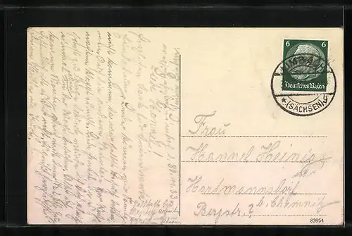 AK Chemnitz, Blick auf die Lutherkirche