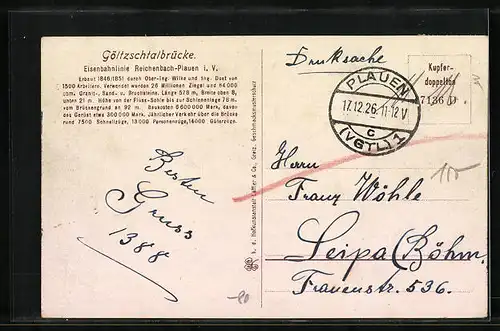 AK Netzschkau, Göltzschtalbrücke