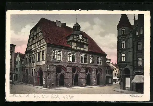 AK Minden i. W., am Rathaus