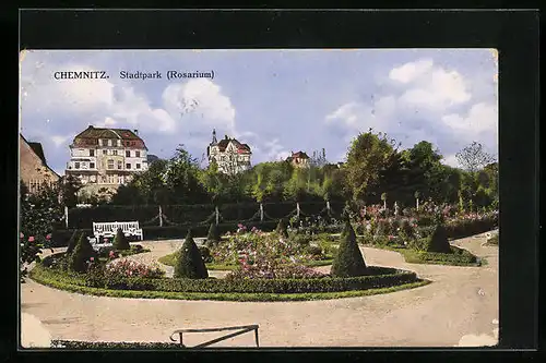 AK Chemnitz, Rosarium im Stadtpark