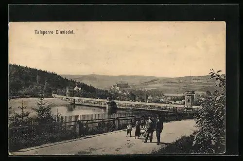 AK Einsiedel / Chemnitz, Blick zur Talsperre