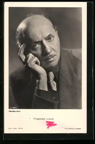 AK Schauspieler Theodor Loos mit nachdenklichem Blick