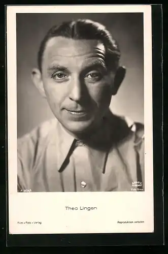 AK Schauspieler Theo Lingen schmunzelnd