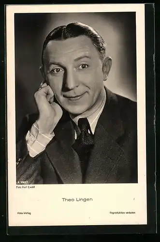AK Schauspieler Theo Lingen freundlich schauend